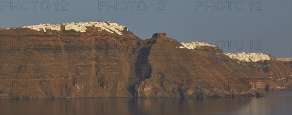 View from Oia over the caldera to the cliffs