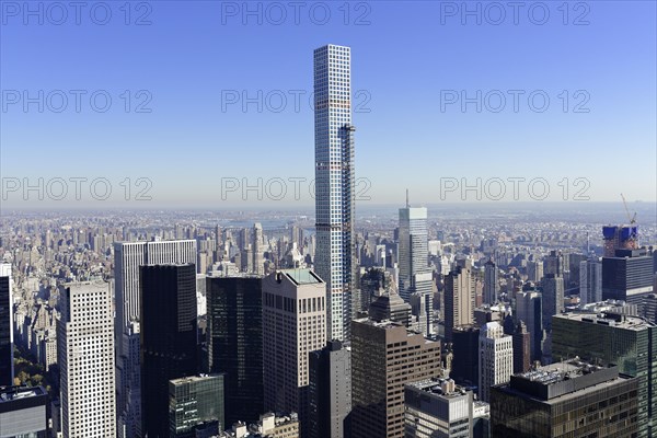 View of Downtown Manhattan and Empire State Building from Rockefeller Center