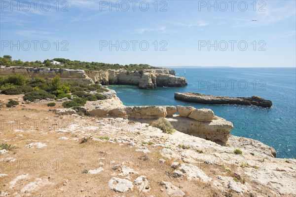 Rock cliff landscape Praia da Albandeira