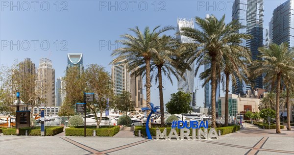 Dubai Marina Skyline Architecture Holiday Panorama in Dubai