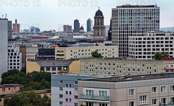 View from the roof of a house in Karl-Marx-Alle towards the southwest