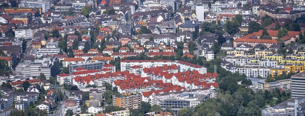 View from the Uetliberg to the city centre with residential buildings of Zurich