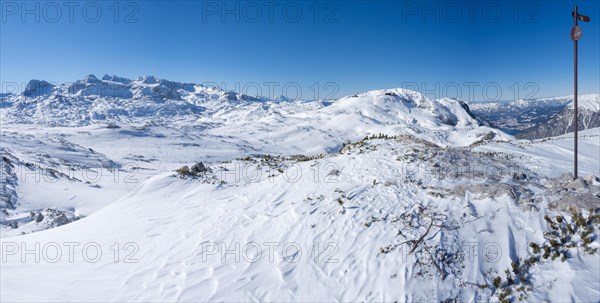 Blue sky over winter landscape