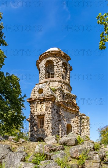 Temple of Mercury made of tuff in the palace garden at Schwetzingen Palace