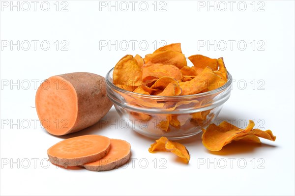 Sweet potato and sweet crisps in skin