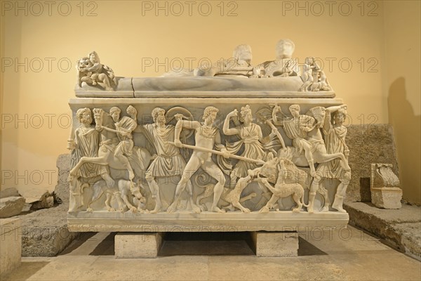 Marble sarcophagus in the Capitoline Museum