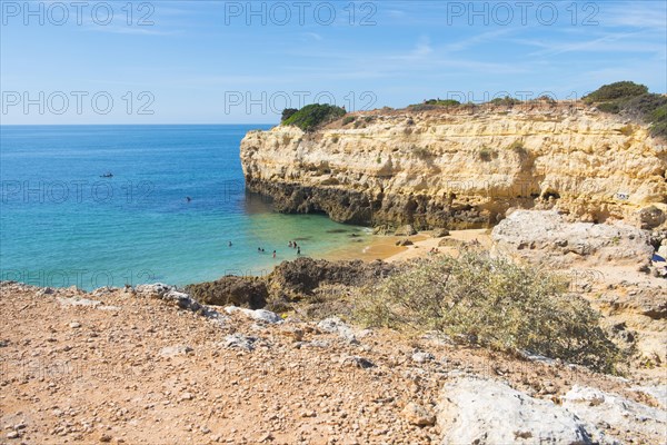 Rock cliff landscape Praia da Albandeira