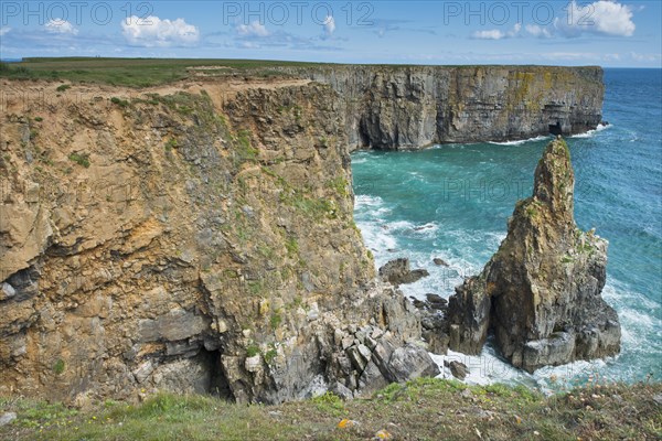 Rocky coast in Pembrokeshire National Park