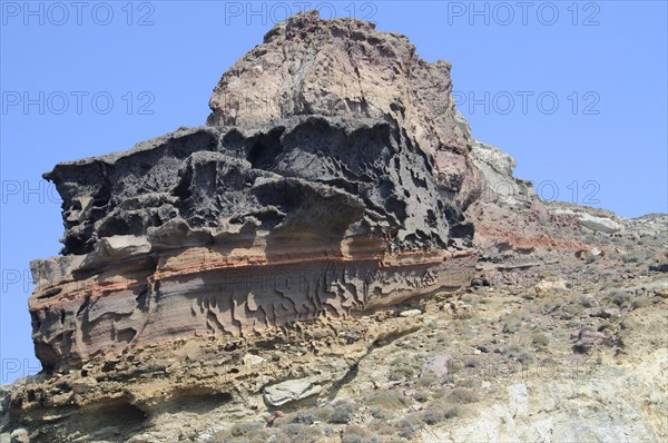 Rock formation on the crater rim