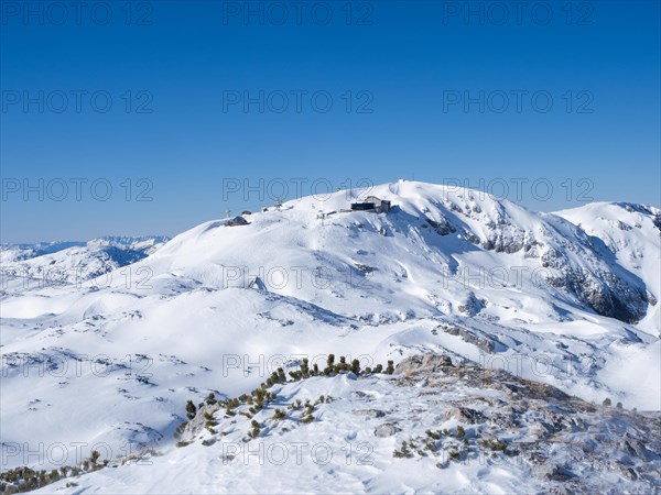 Blue sky over winter landscape