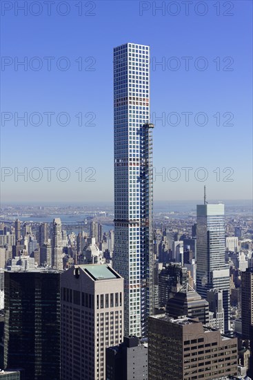 View of Downtown Manhattan and Empire State Building from Rockefeller Center