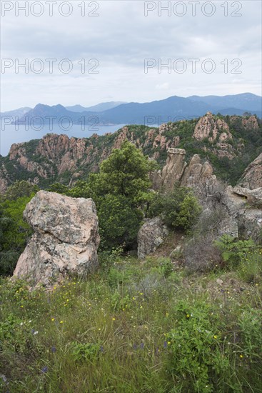 Rocky landscape Calanches de Piana