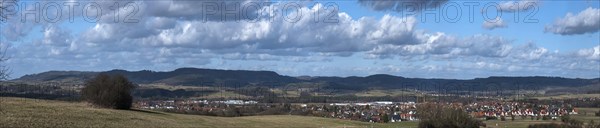 Panoramic view from Kleingeschaidt to Eschenau Markt Eckental