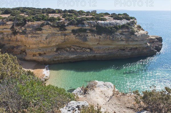 Rock cliff landscape Praia da Albandeira