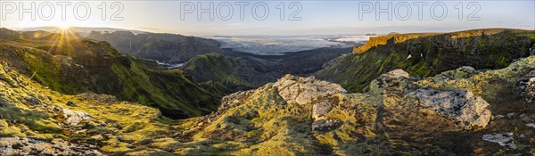 Spectacular landscape in the evening light