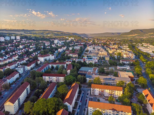 Aerial view of the university town of Jena