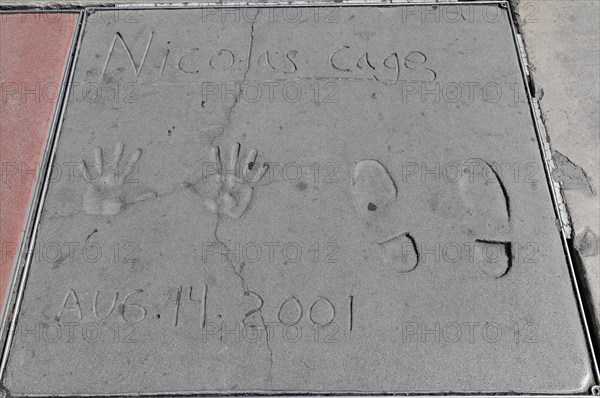 Handprints and footprints of NICOLAS CAGE