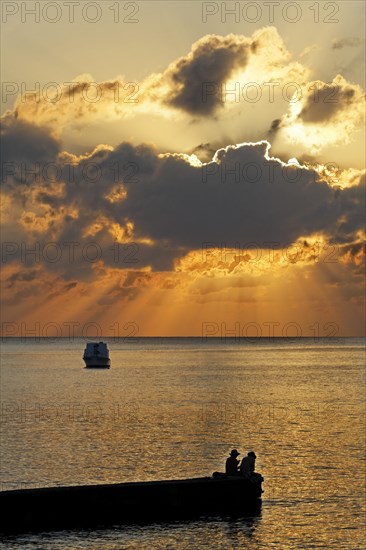 Silhouette of jetty