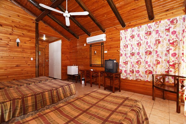 Room in log cabin