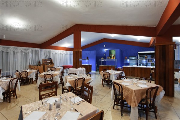 Restaurant with set tables