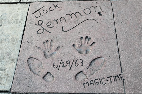 Handprints and footprints of JACK LEMMON