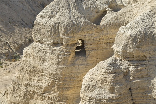 Caves of the excavation site Qumran