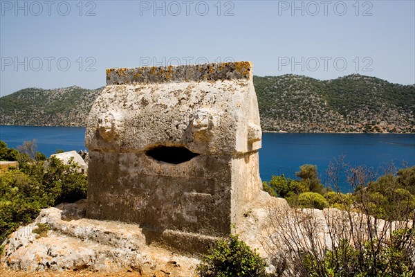 Lycian necropolis with sarcophagus