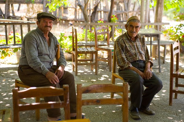 Men in tea room