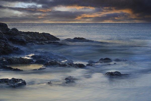 Last light at sunset at Playa de la Cera