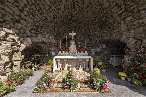 Altar with Christ Cross in Mary's Grotto