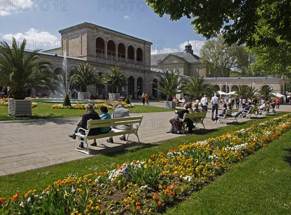 Arcade construction fountain spa garden Bad Kissingen