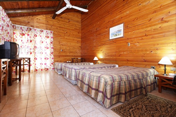 Room in log cabin