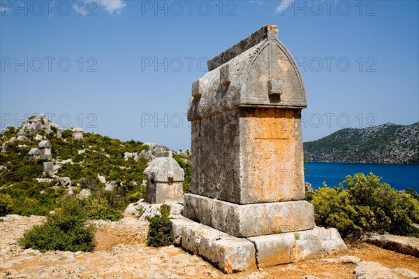 Lycian necropolis with sarcophagus