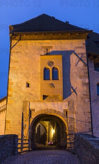 Castle gate with drawbridge