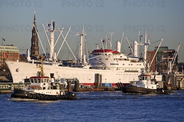 Museum ship Cap San Diego on the Norderelbe