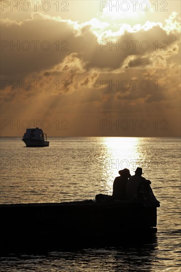 Silhouette of jetty