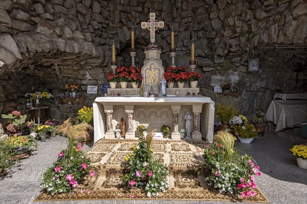 Altar with Christ Cross in Mary's Grotto