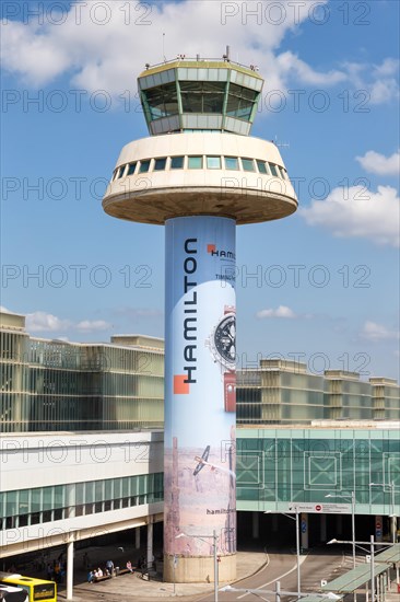 Tower of the airport in Barcelona