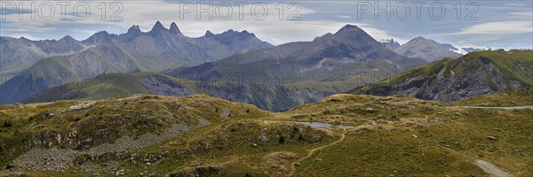 View from Col de la Croix de Fer to Aiguille Centrale d'Arves