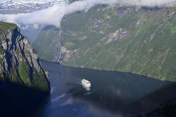 View of the Geirangerfjord from the Eagle Road viewing platform