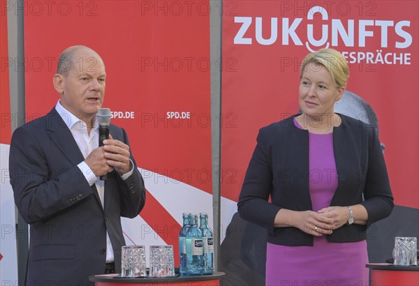 03. 09. 2021. Olaf Scholz and Franziska Giffey. SPD election campaign event. Wirtshaus Zenner