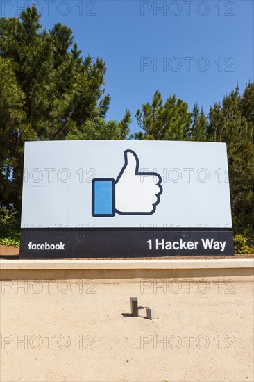 Facebook headquarters HQ Headquarters Thumbs Up Logo Icon in Menlo Park