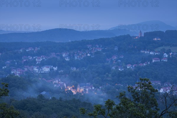 View from Wartburg Castle to the east in the morning