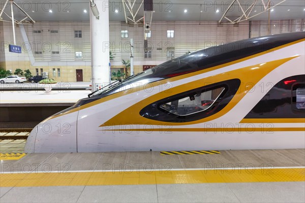 Fuxing High Speed Train HGV at Tianjin Station in Tianjin