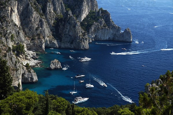 View of the bay with blue grotto