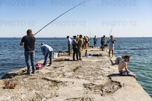 Anglers at Lanzheron beach