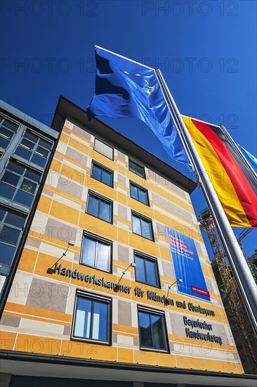 Facade with flags