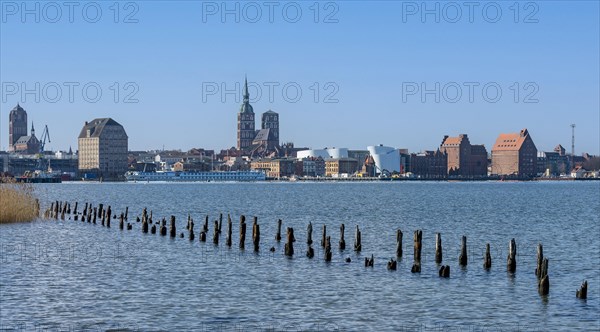 View over the Strelasund crossing to Stralsund