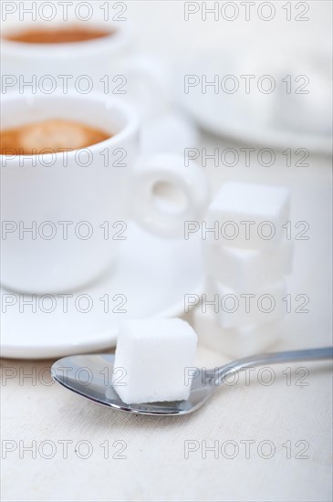 Italian espresso coffee fresh brewed