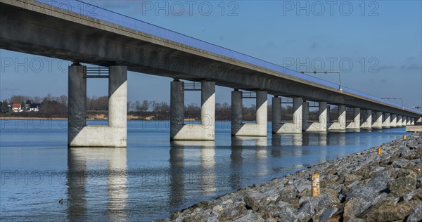 The Ruegen Bridge on the Ruegen Dam between the island and Stralsund